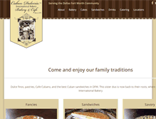 Tablet Screenshot of cubanbakerydfw.com